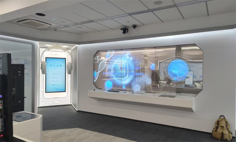 OLED transparent screen 2 × 2 bonding case